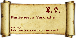 Marienescu Veronika névjegykártya